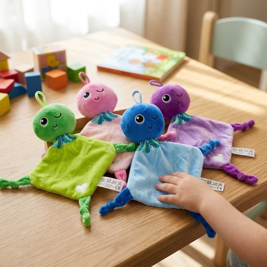 Octopus Comforter Plush 30 cm Baby Soft Toy - lifestyle photo