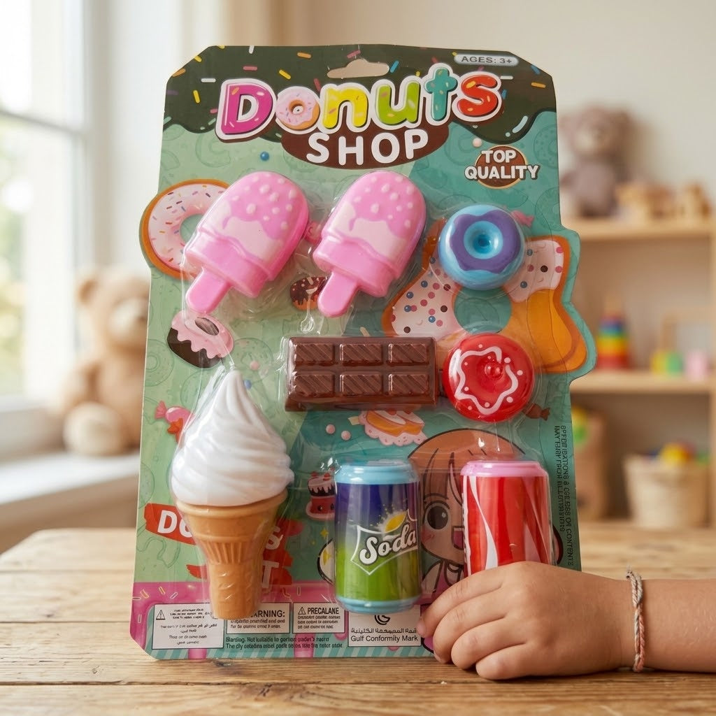 Play Food Set with Cans, Donuts & Ice Creams - lifestyle photo