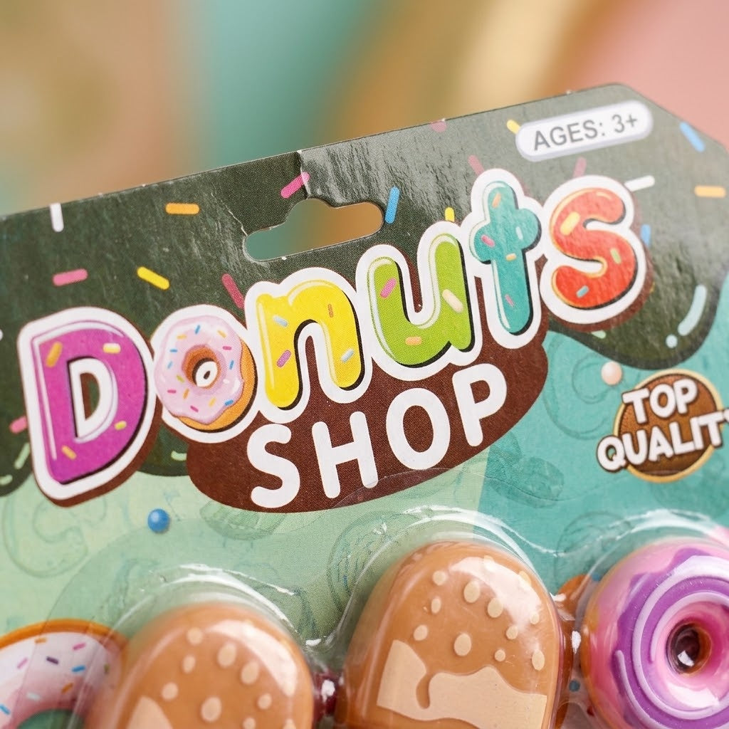 Play Food Set with Cans, Donuts & Ice Creams - close-up