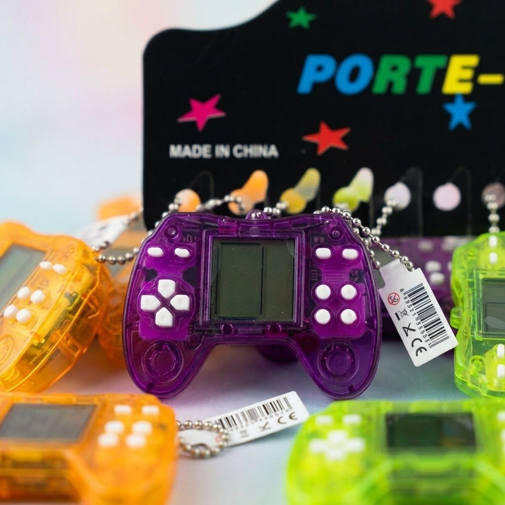 Electronic Game Controller Keychain 16 Games - close-up