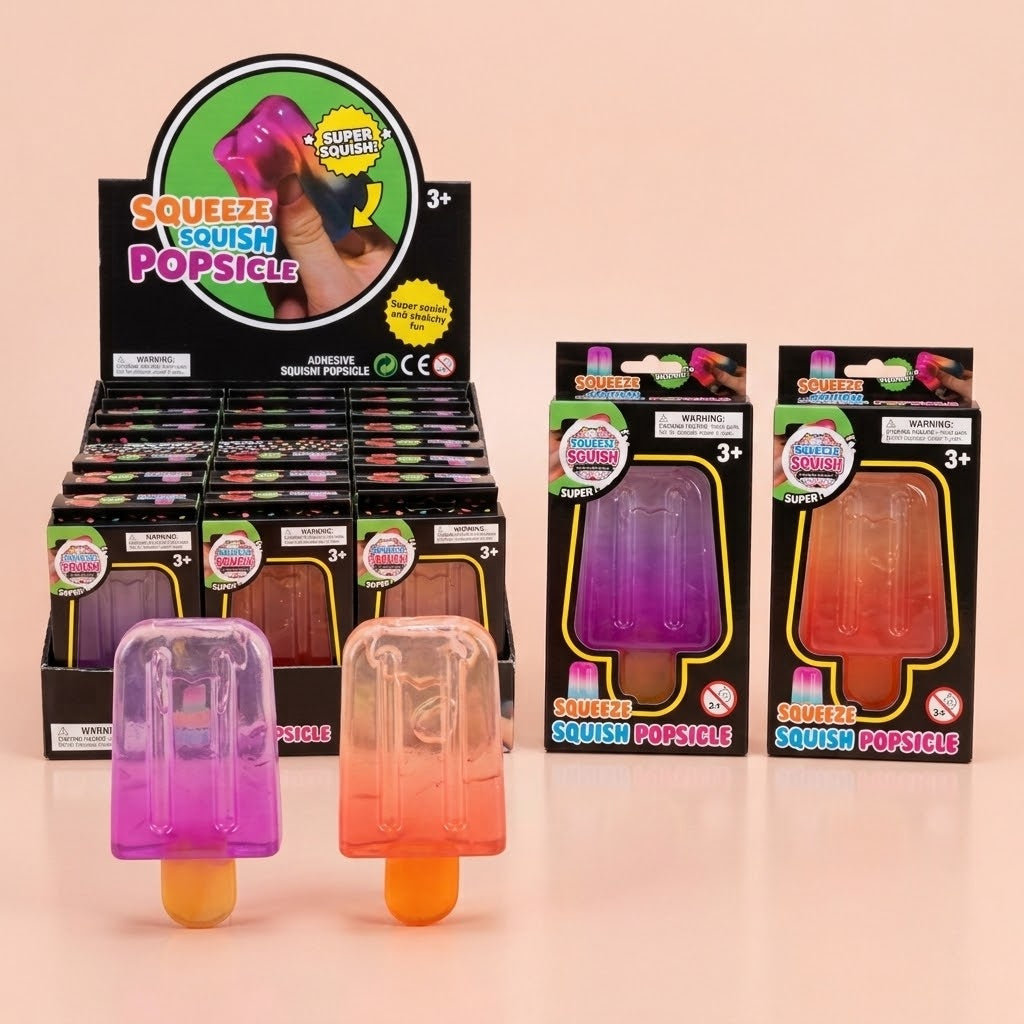 Ice Lolly Squishy Sticky Fidget Toy, 9 cm - studio photo