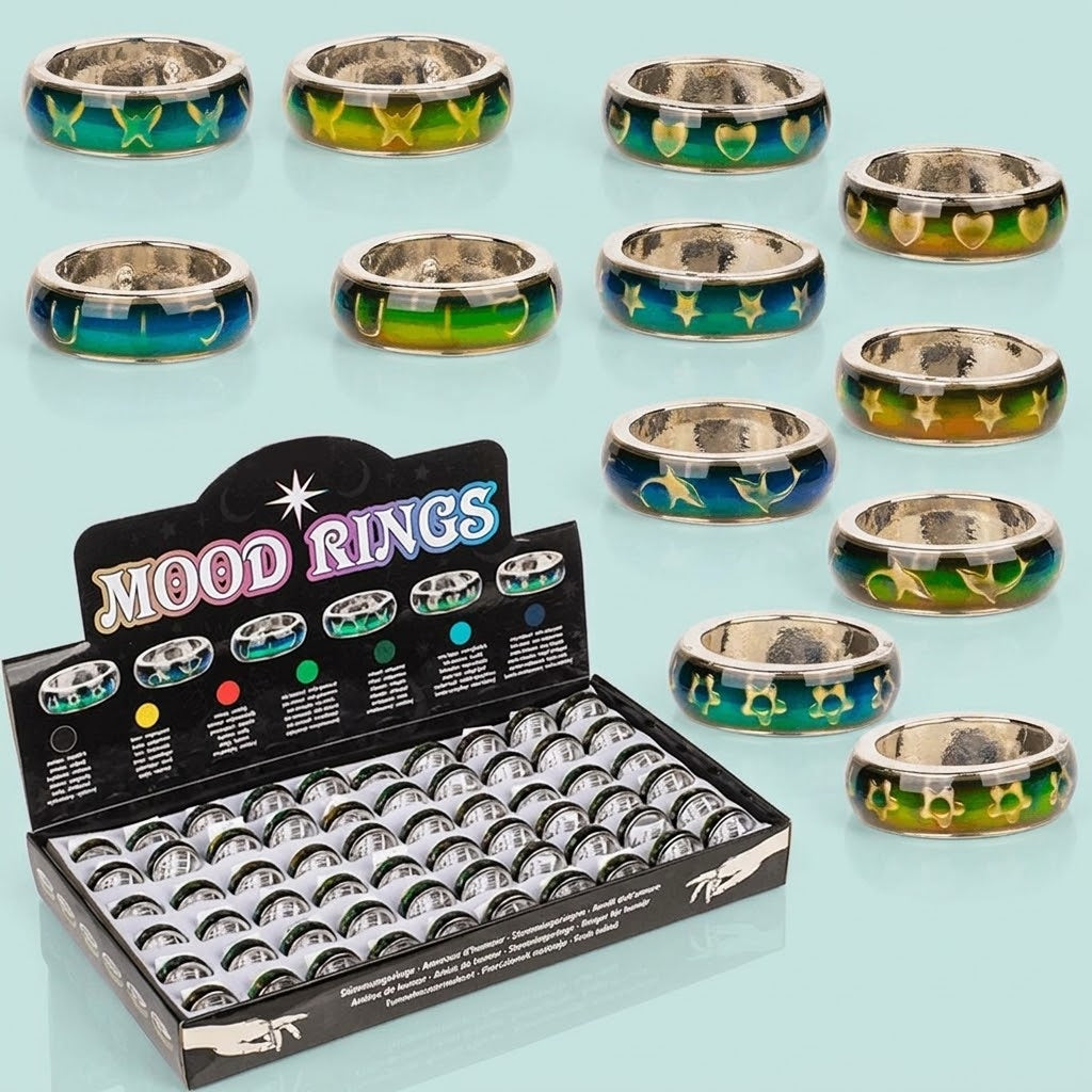Colour Changing Mood Ring for Kids Party Favour - studio photo