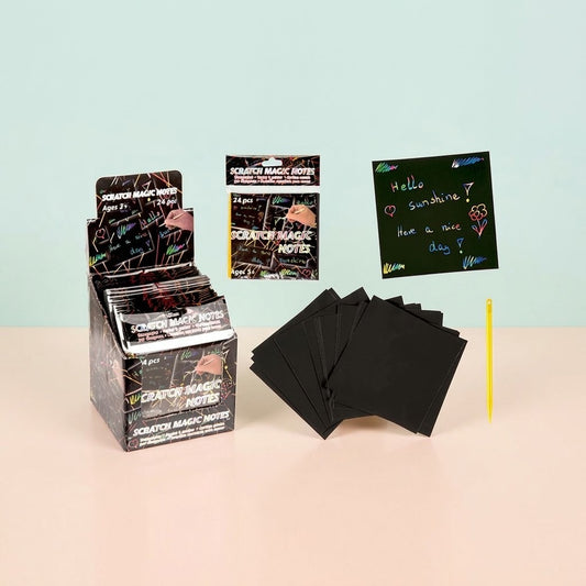 Magic Scratch Art Sheets Set of 24 Rainbow Craft - studio photo