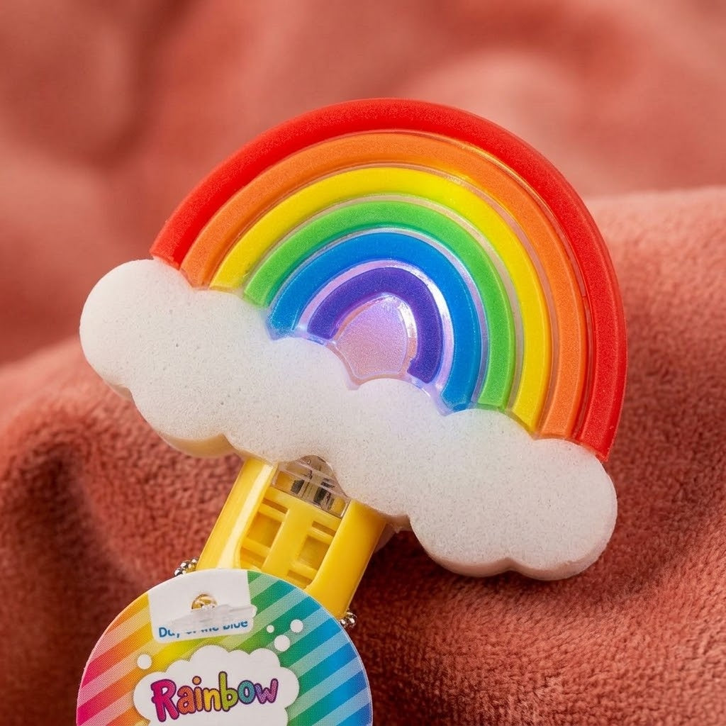 Light Up LED Rainbow Ballpoint Pen Novelty Pen - close-up