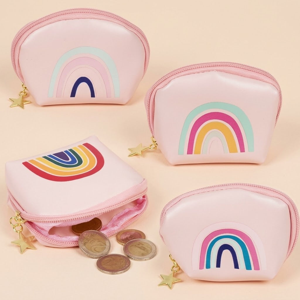 Rainbow Coin Purse for Kids - studio photo