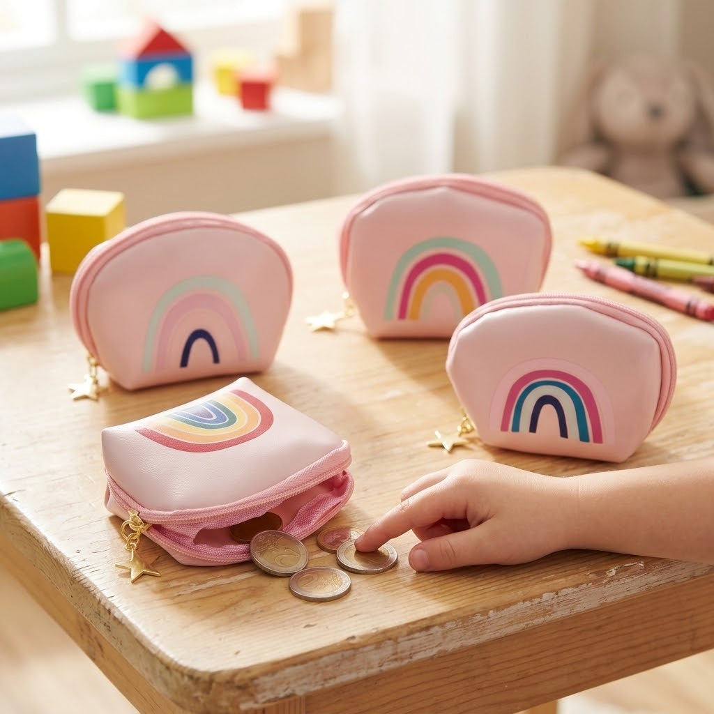Rainbow Coin Purse for Kids - lifestyle photo