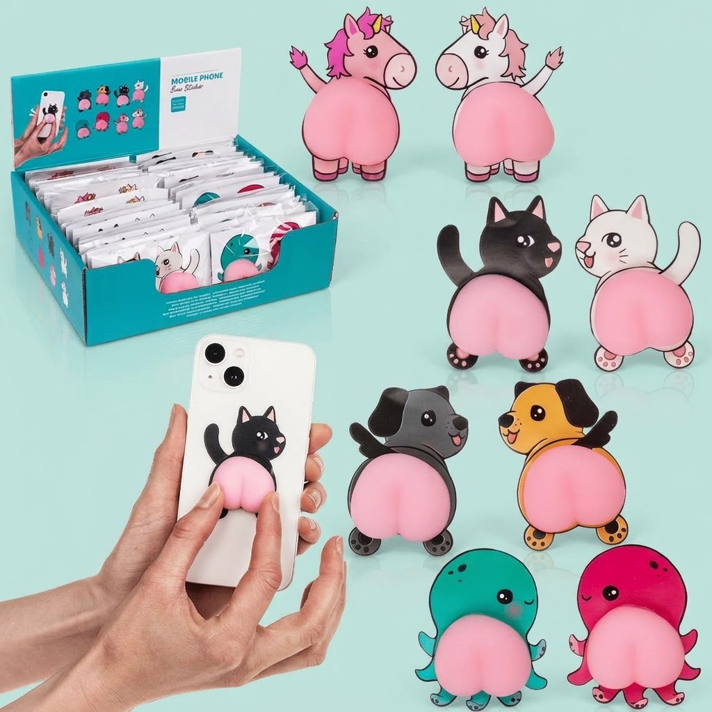 Squishy Bum Phone Stickers Set of 2