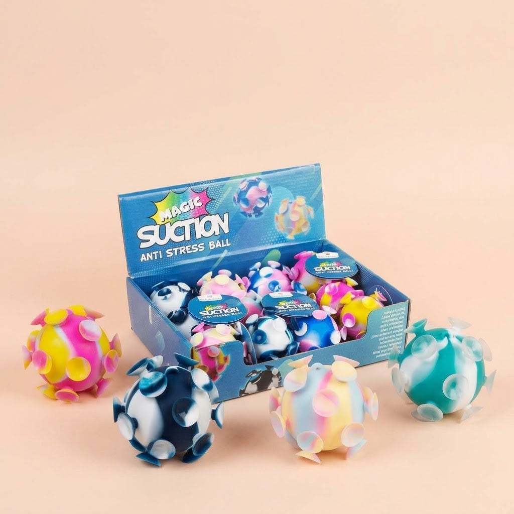 Suction Cup Stress Ball Sensory Squeeze Toy - studio photo