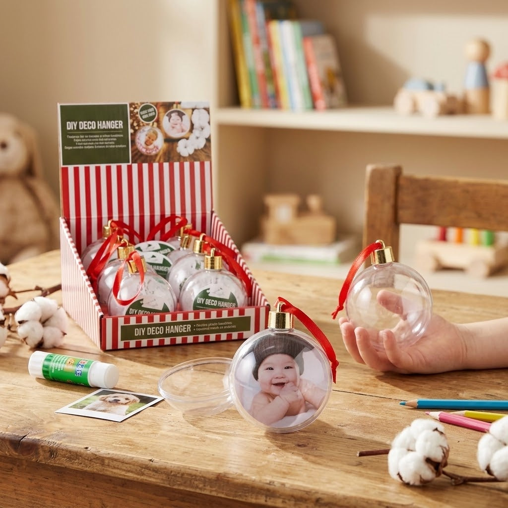 Personalisable Christmas Bauble Photo Ornament - lifestyle photo