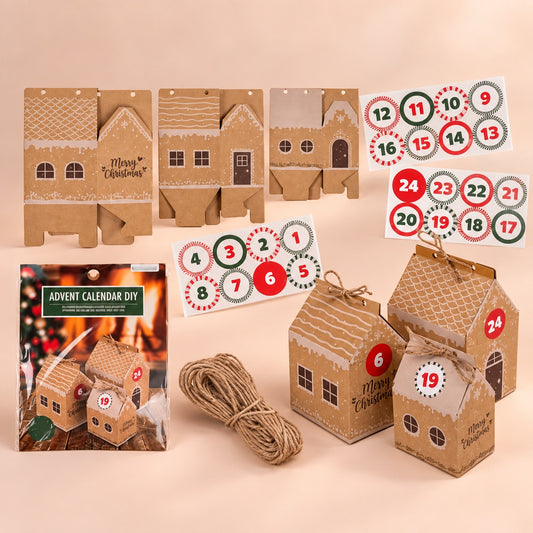 DIY Advent Calendar Kit 24 Cardboard Boxes - studio photo
