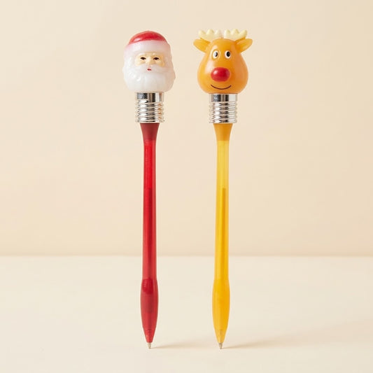 Christmas Character LED Light-Up Ballpoint Pen - studio photo