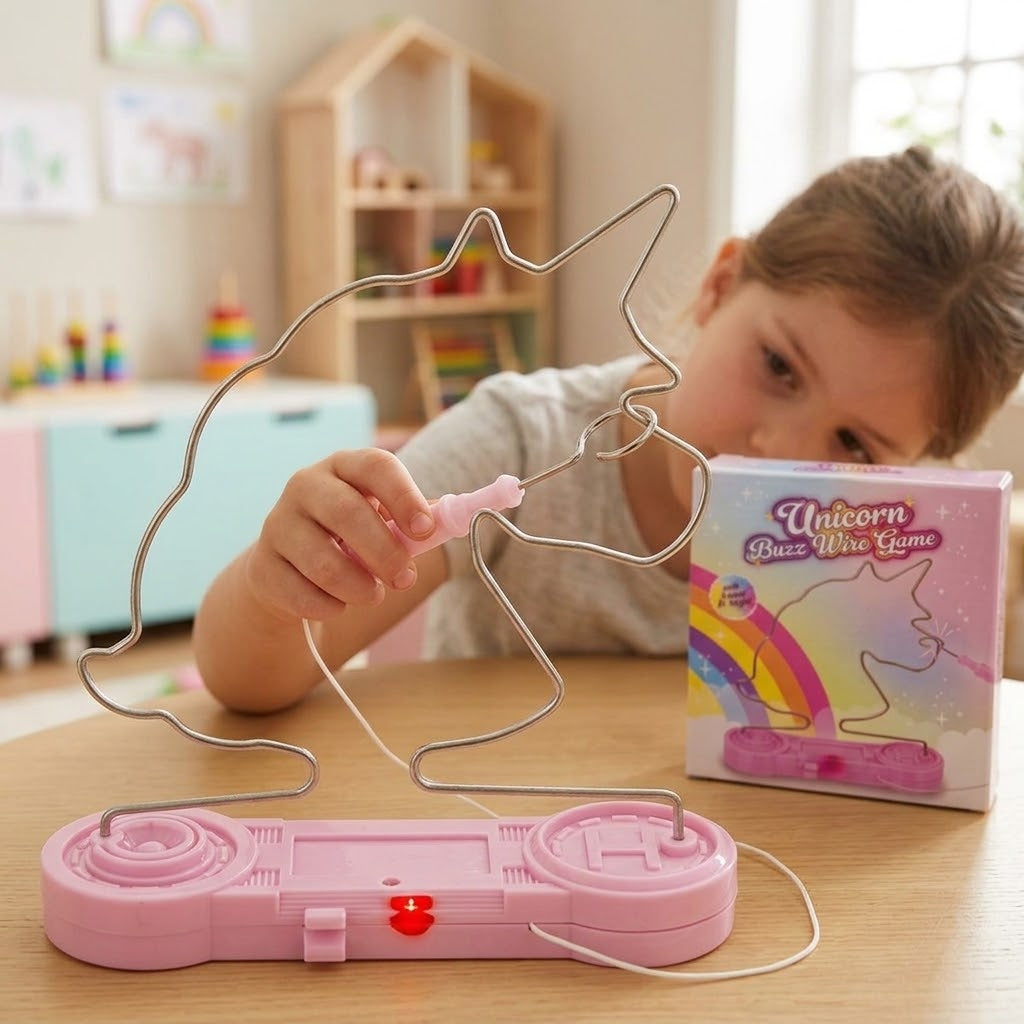Unicorn Buzz Wire Game with Lights and Sound - lifestyle photo