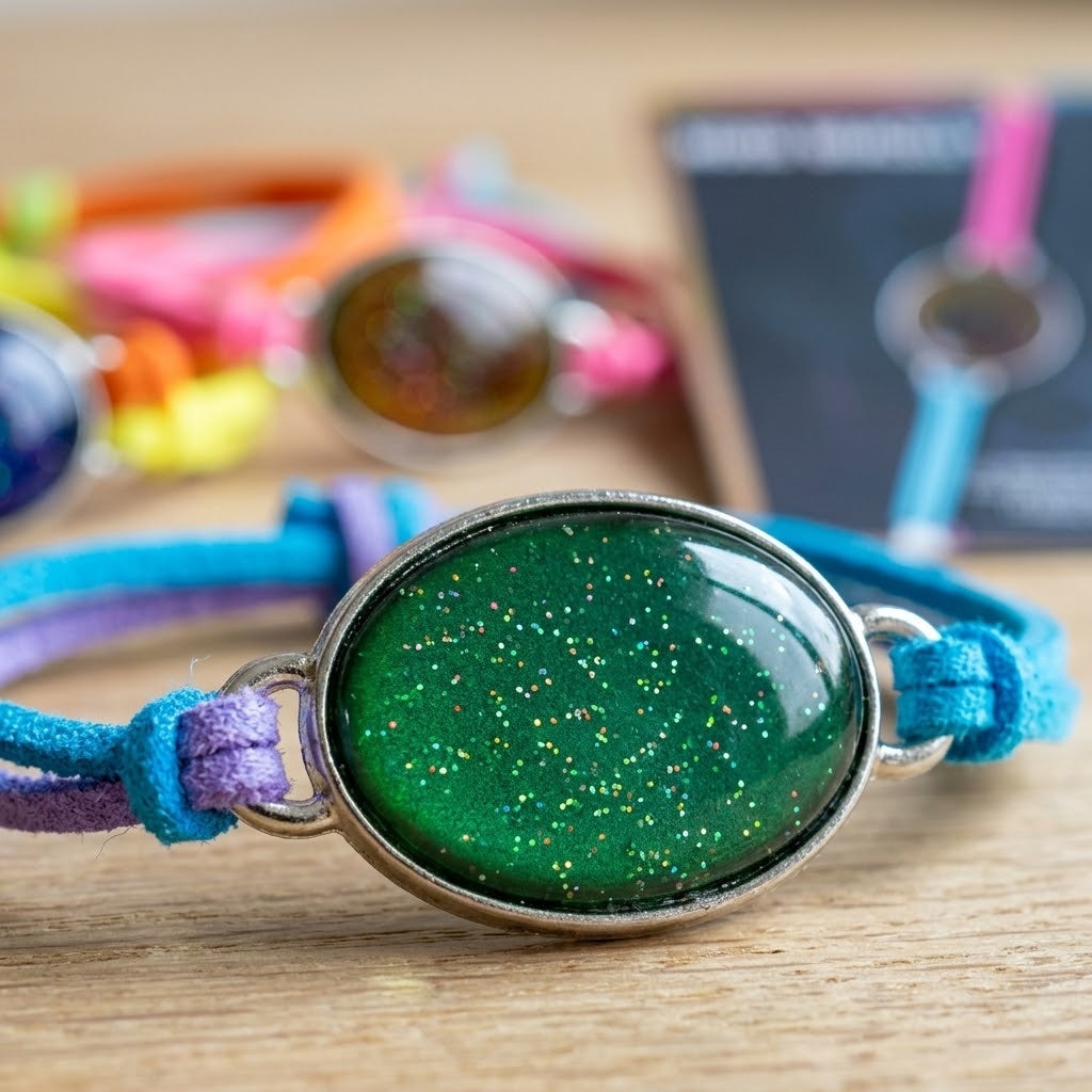 Colour Changing Mood Bracelet for Kids - close-up