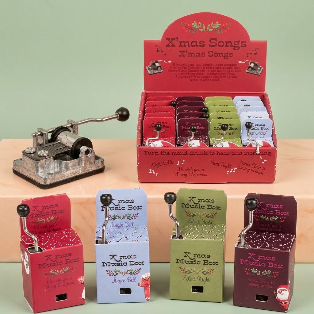 Christmas Music Box with Festive Melodies - studio photo