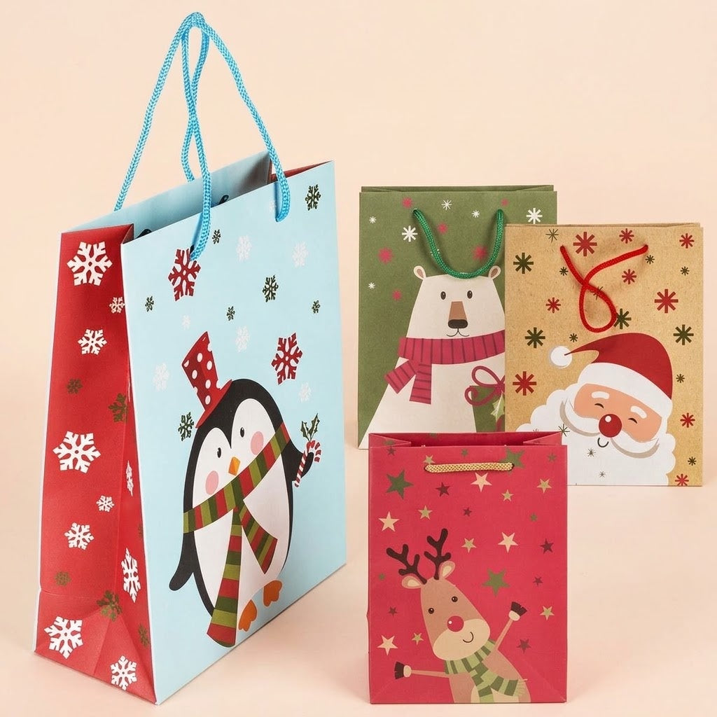 Christmas Friends Large Paper Gift Bag 25 x 34.5 cm - studio photo