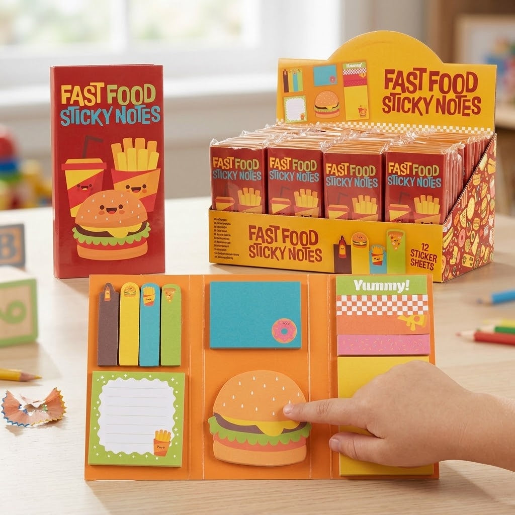 Fast Food Sticky Notes Pad Novelty Memo Notes - lifestyle photo