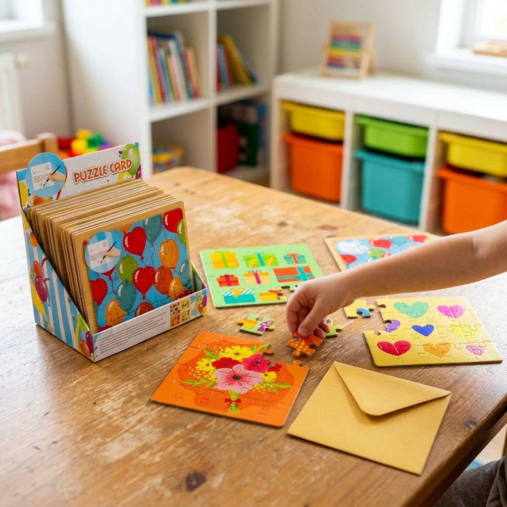 Jigsaw Puzzle Greeting Card with Envelope - lifestyle photo
