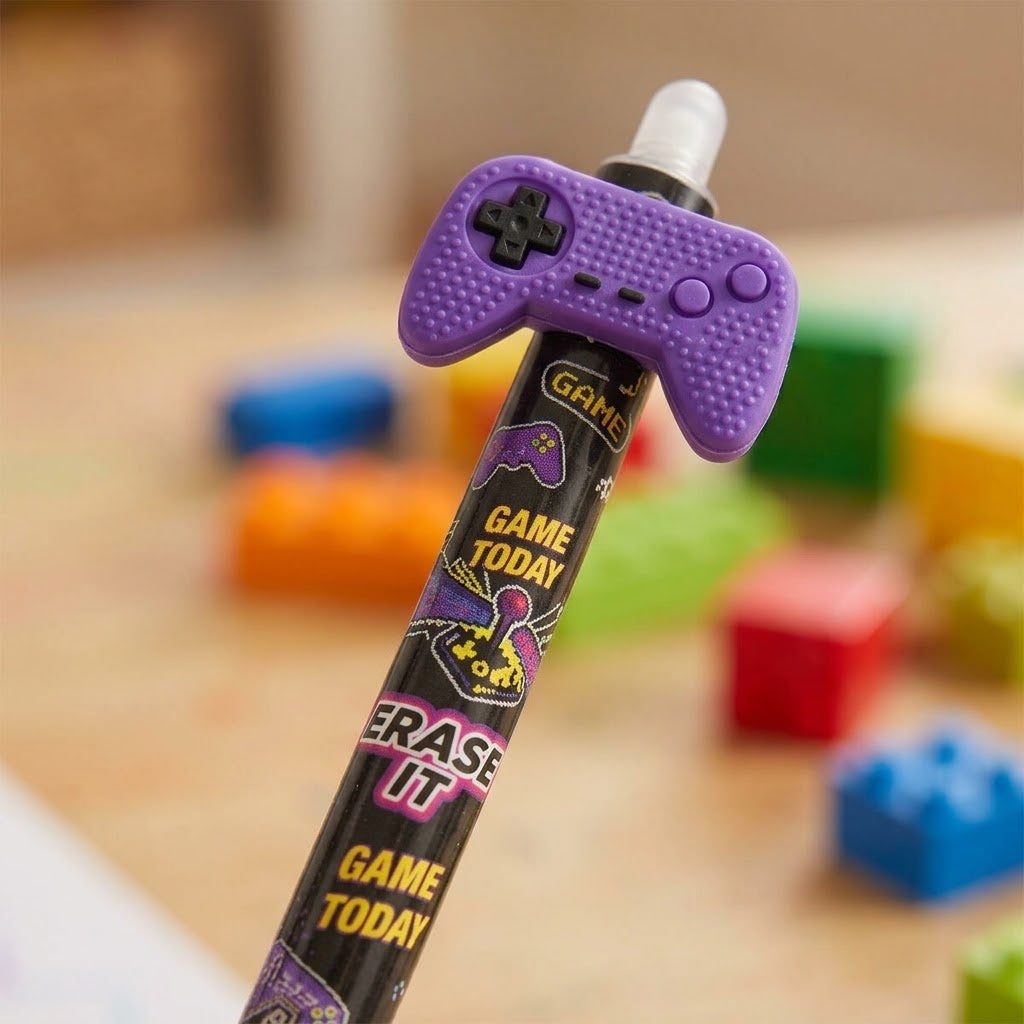 Erasable Gel Pen Arcade Games Design - close-up