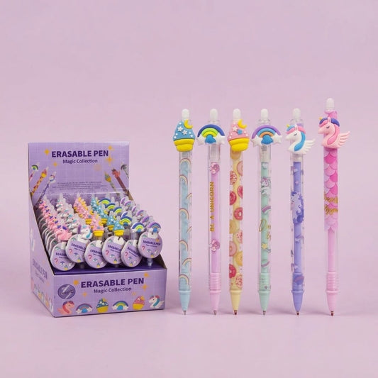 Erasable Gel Pen Girly Design Kids Stationery - studio photo