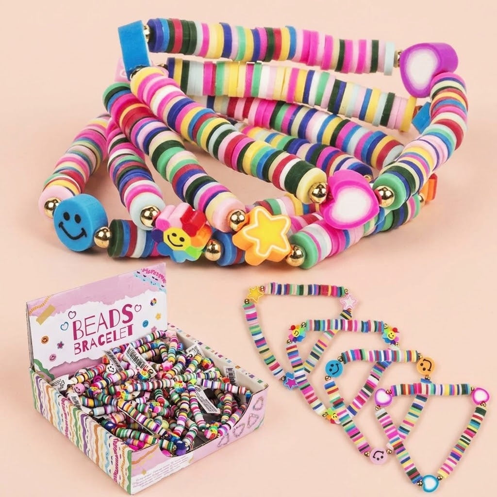 Heishi Bead Bracelets Boho Summer Kids Jewellery - studio photo