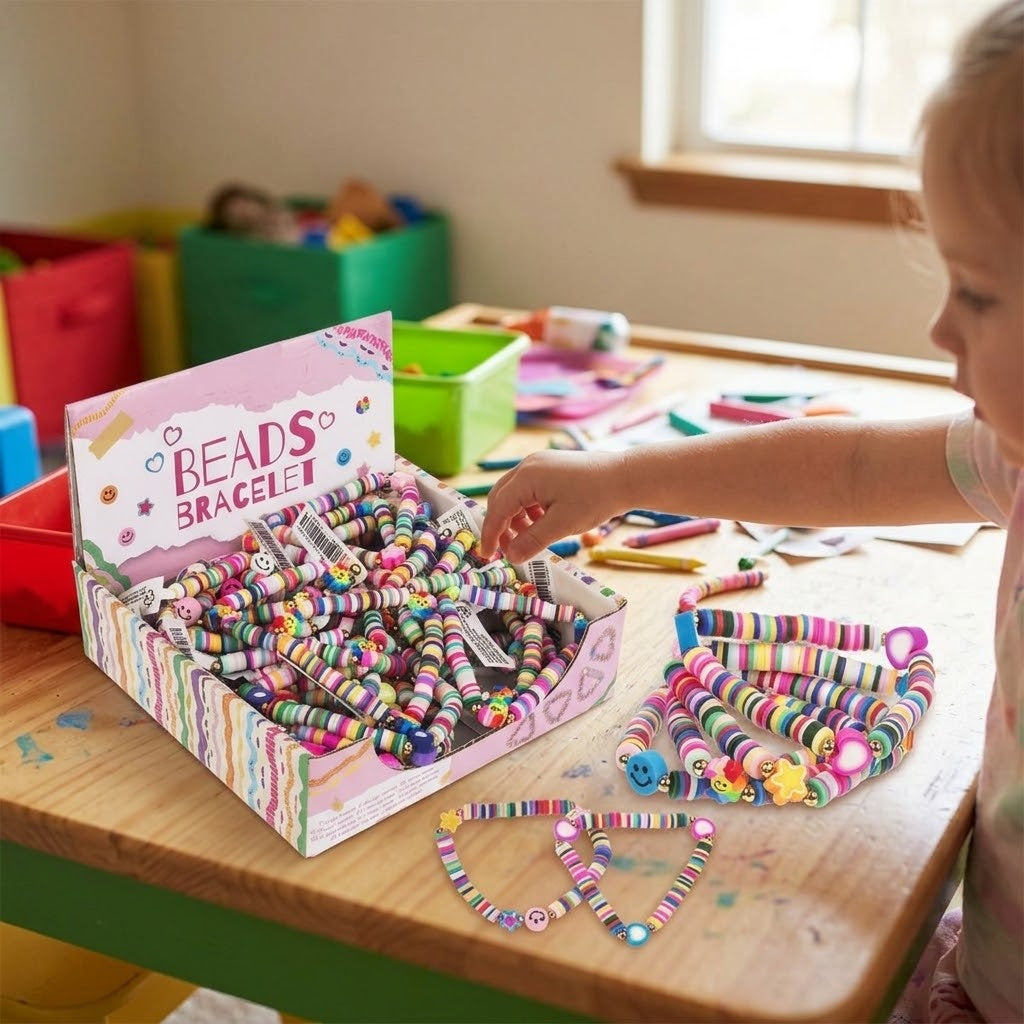Heishi Bead Bracelets Boho Summer Kids Jewellery - lifestyle photo