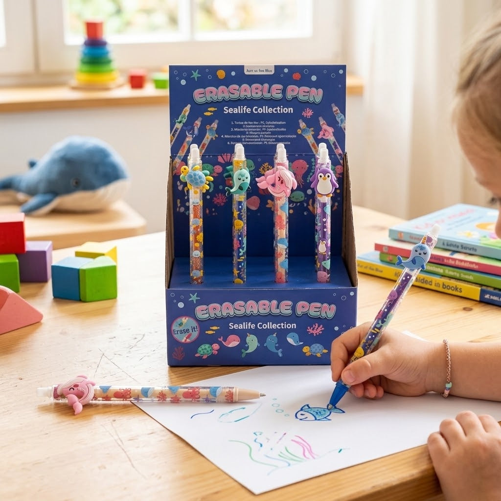 Sea Animals Erasable Gel Pen Kids Stationery - lifestyle photo