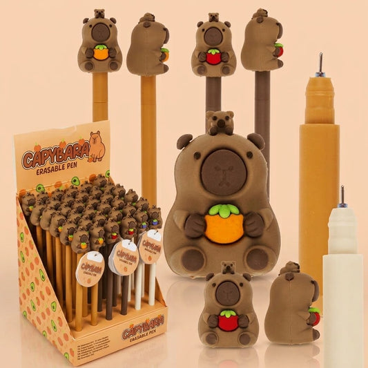 Capybara Erasable Gel Pen Cute Kids Pen - studio photo