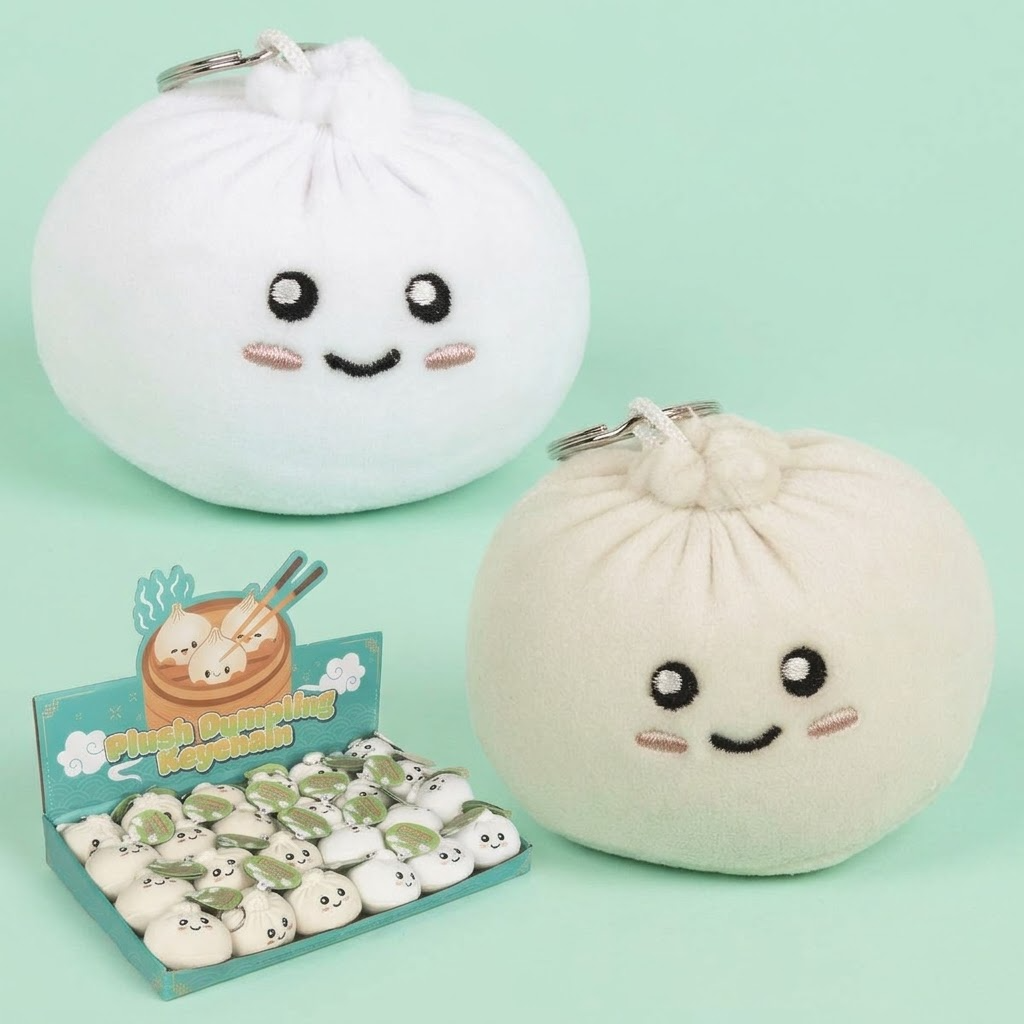 Kawaii Dumpling Plush Keychain 7-8 cm
