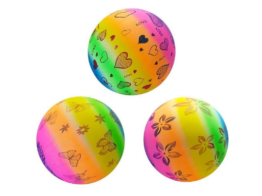 BEACHBAL MEISJES 23CM IN NETJE