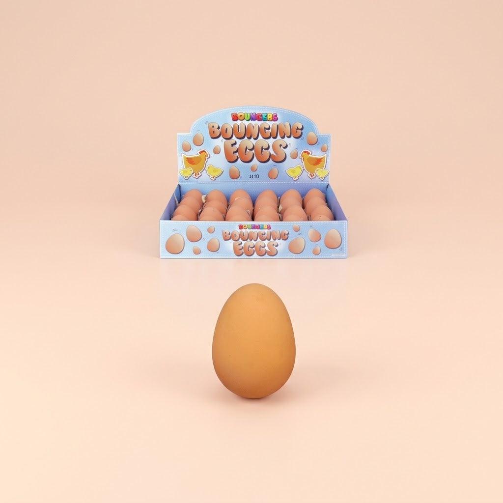 Egg Shaped Bouncy Ball Crazy Bounce Toy 5.4 cm - studio photo