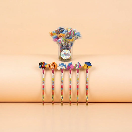 Ocean Pencil with Eraser Party Bag Filler - studio photo