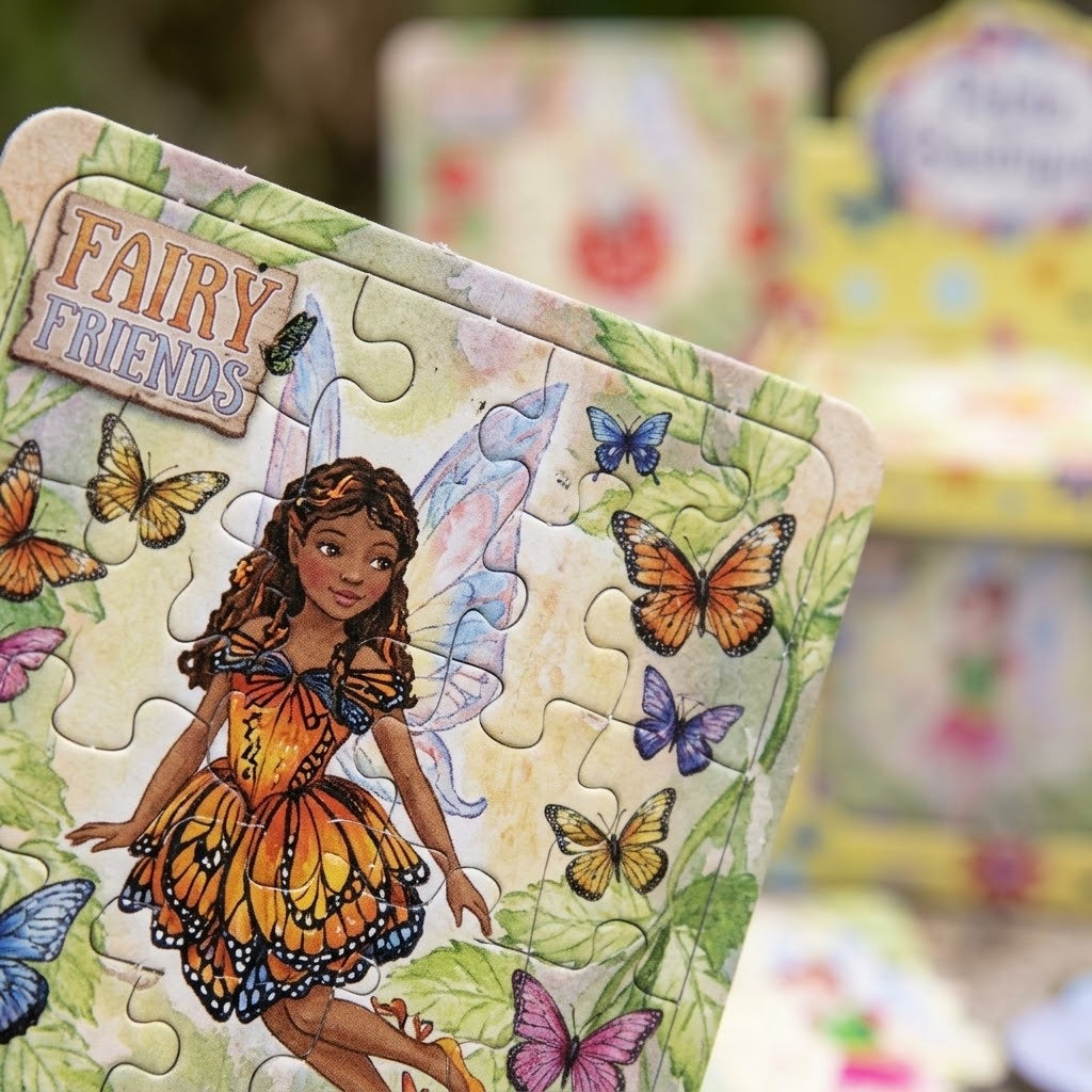 Fairy Jigsaw Puzzle 25 Pieces Mini Cardboard 13 x 12 cm - close-up