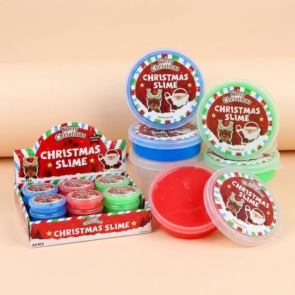 Christmas Slime Putty Pot 40 g Stocking Filler - studio photo