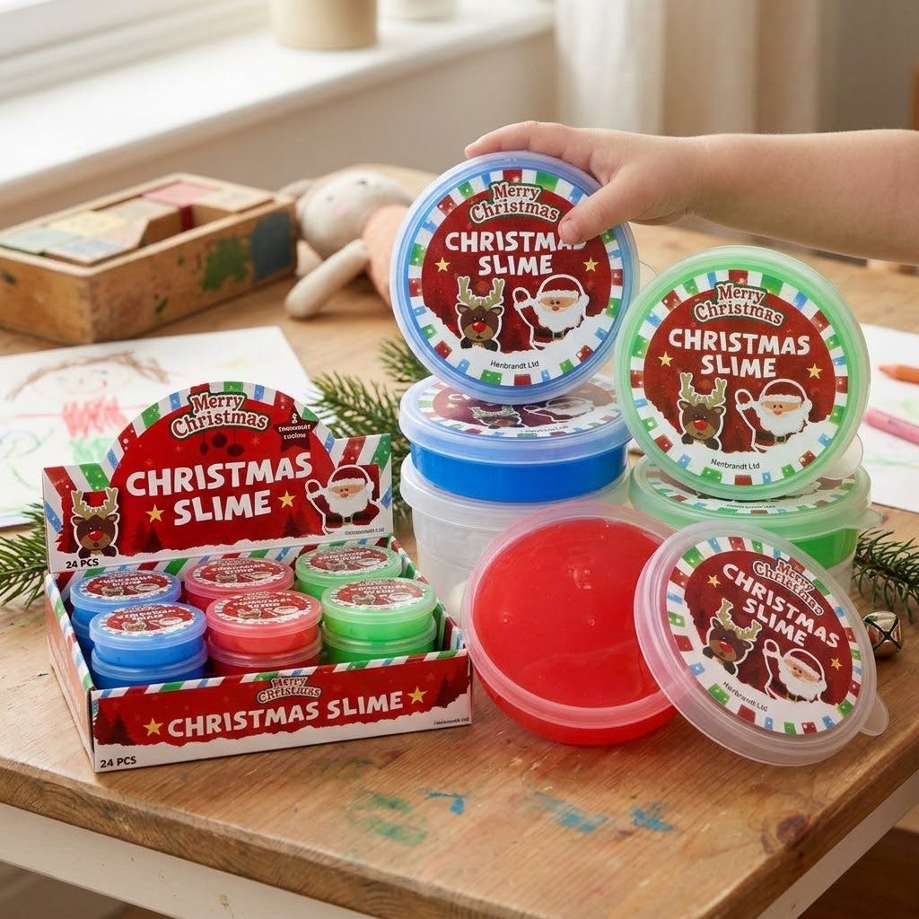 Christmas Slime Putty Pot 40 g Stocking Filler - lifestyle photo