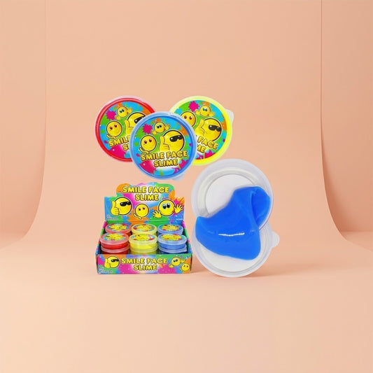 Smiley Face Slime Putty Pot 40 g Party Favour - studio photo