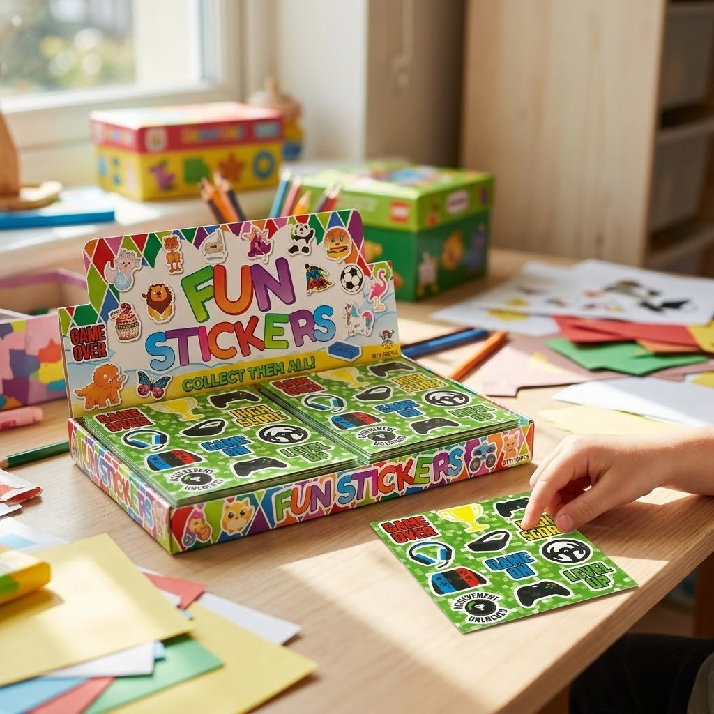Gamer Sticker Sheet 12 Stickers 10 x 11.5 cm - lifestyle photo