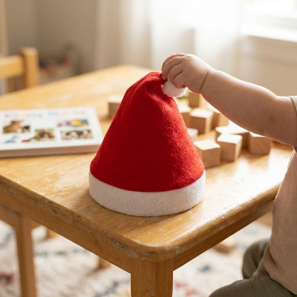 Kids' Felt Santa Hat Christmas Dress-Up - lifestyle photo