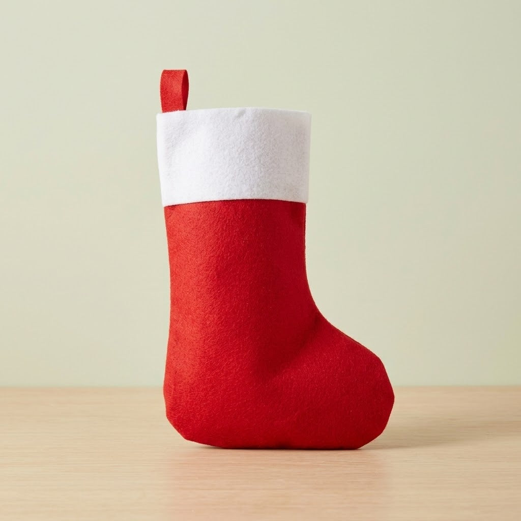 Felt Christmas Stocking Boot Large Santa Boot 41 cm - studio photo