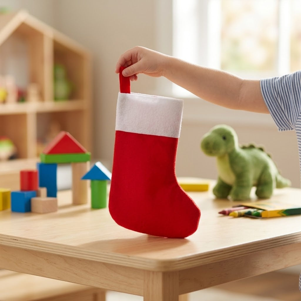 Felt Christmas Stocking Boot Large Santa Boot 41 cm - lifestyle photo