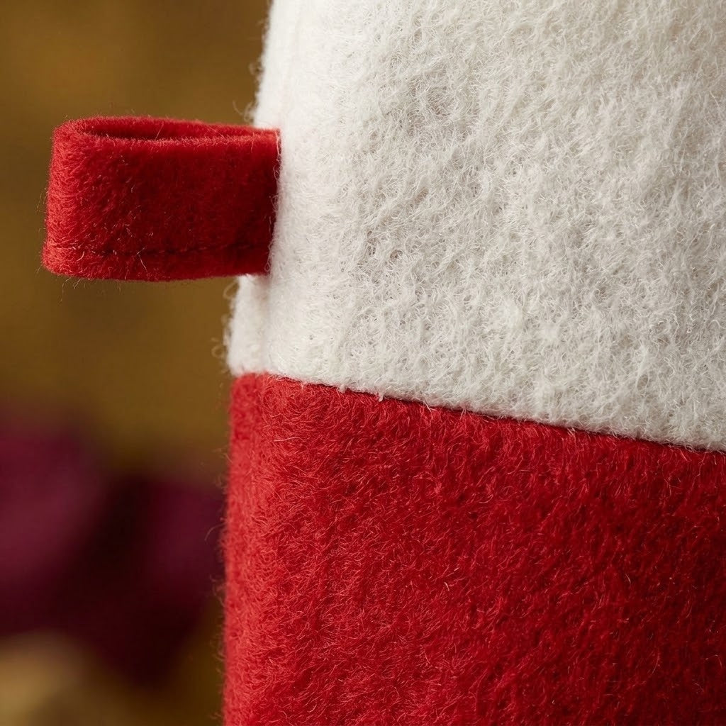 Felt Christmas Stocking Boot Large Santa Boot 41 cm - close-up