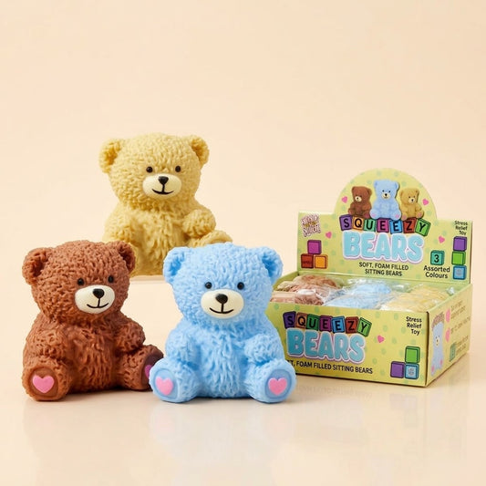 Teddy Bear Squeeze Stress Toy – Fidget 8 cm - studio photo