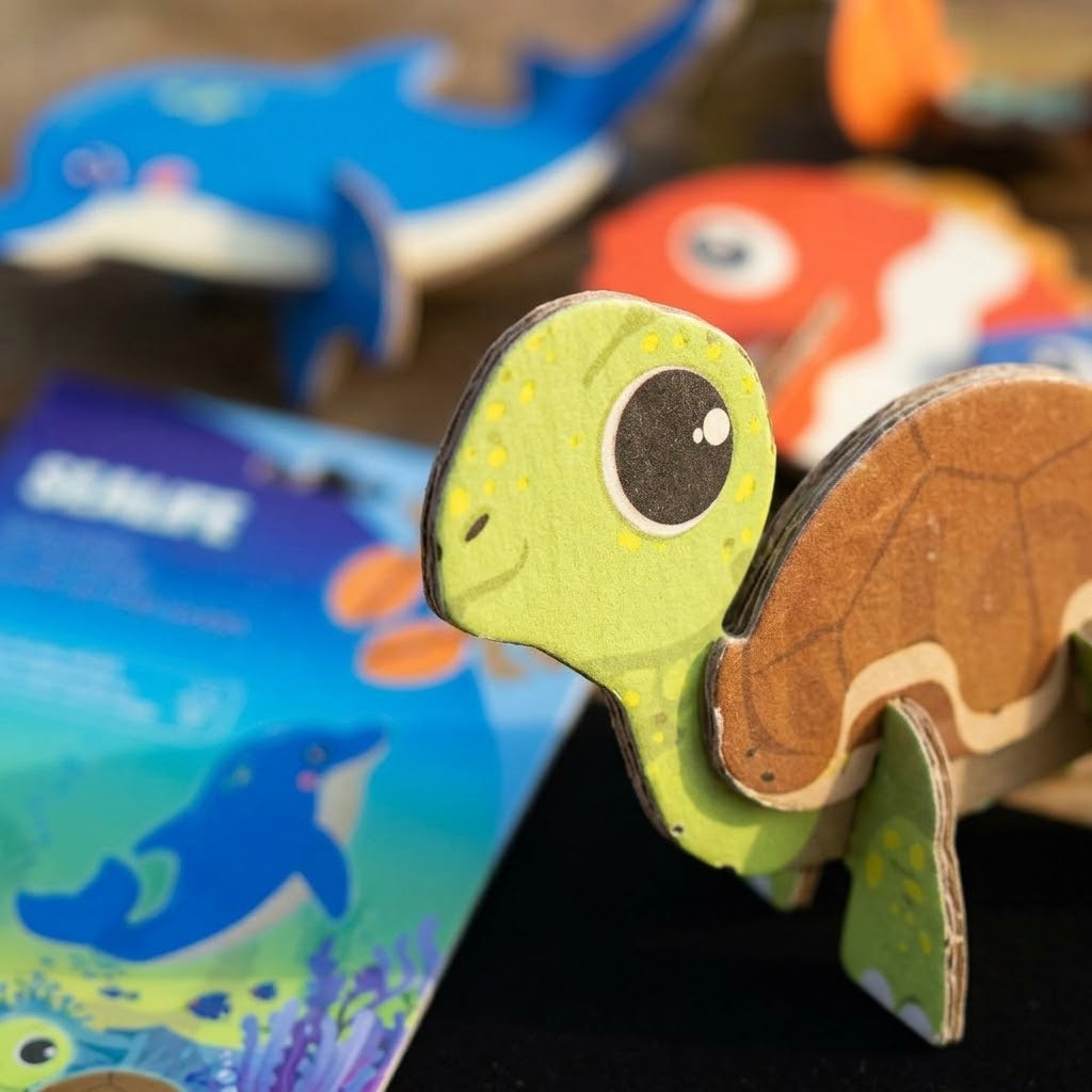 Glow in the Dark 3D Scratch Puzzle Underwater World - close-up