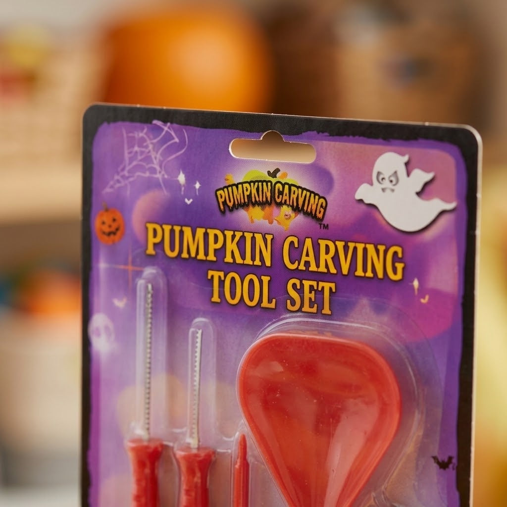 Halloween Pumpkin Carving Kit, 5 Pieces - close-up