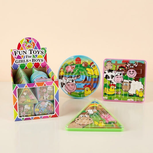 Farm Animals Maze Puzzle Game Mini Ball Labyrinth - studio photo