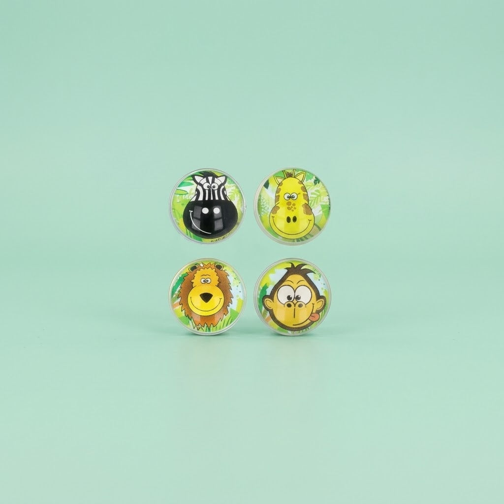 Jungle Animal Bouncy Ball Super Ball 32 mm - studio photo