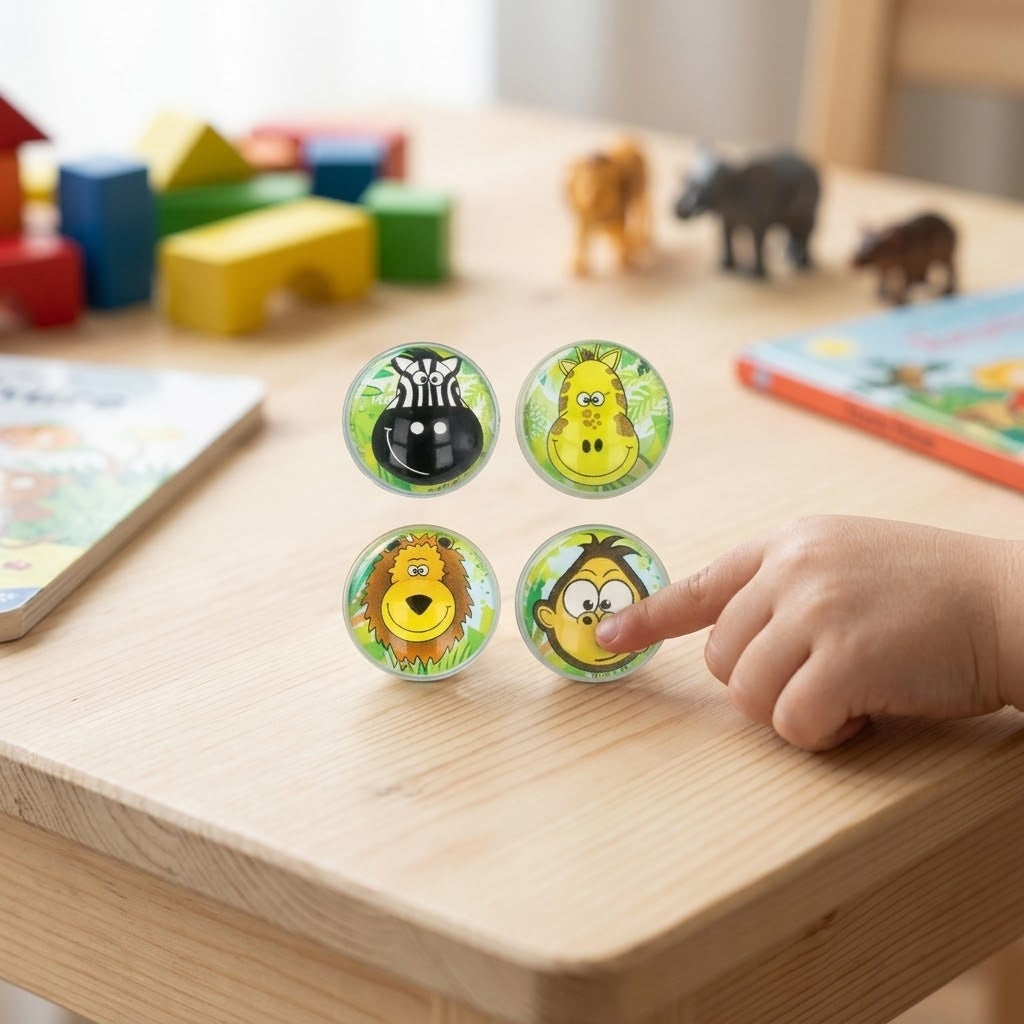 Jungle Animal Bouncy Ball Super Ball 32 mm - lifestyle photo