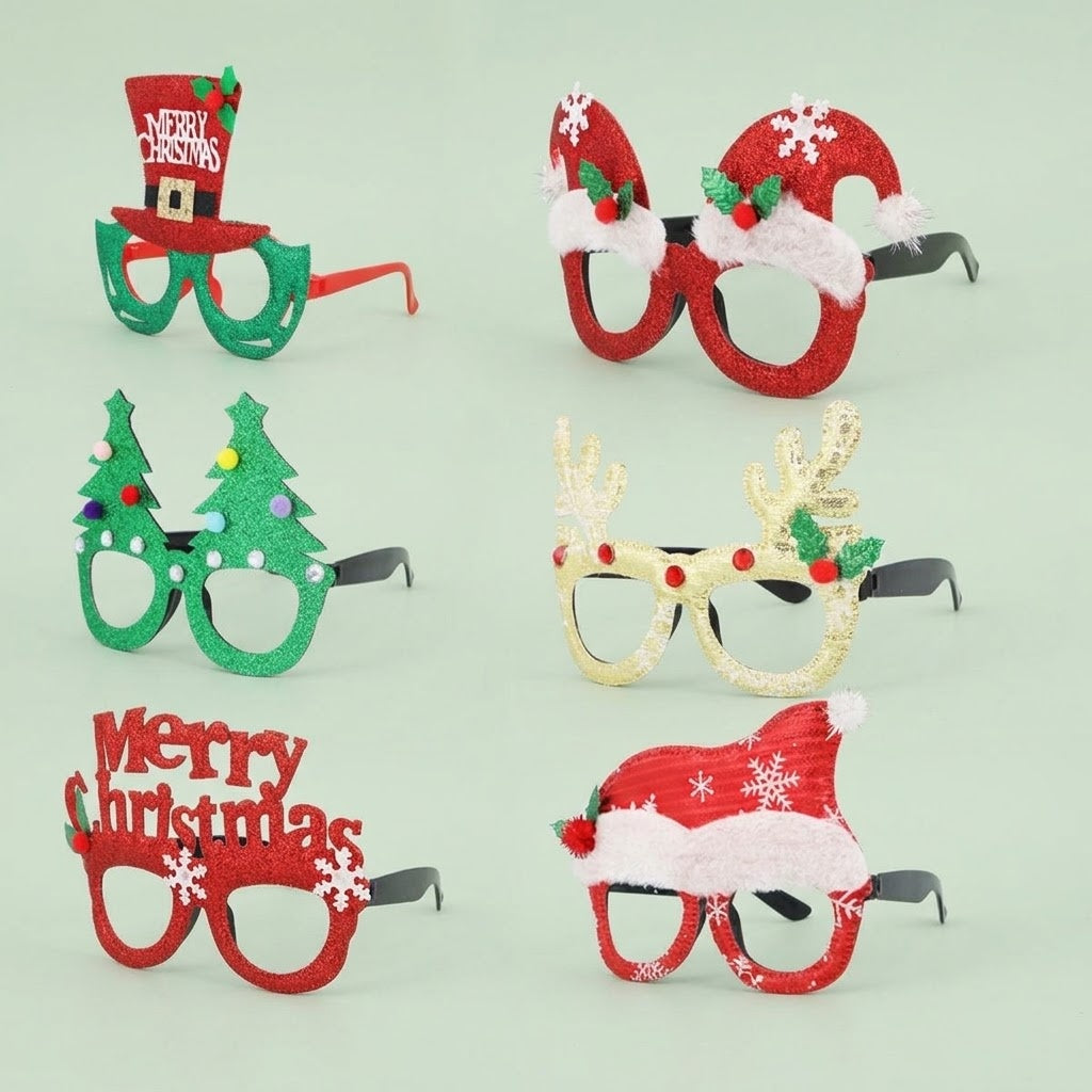 Christmas Novelty Glasses Fancy Dress Accessory - studio photo