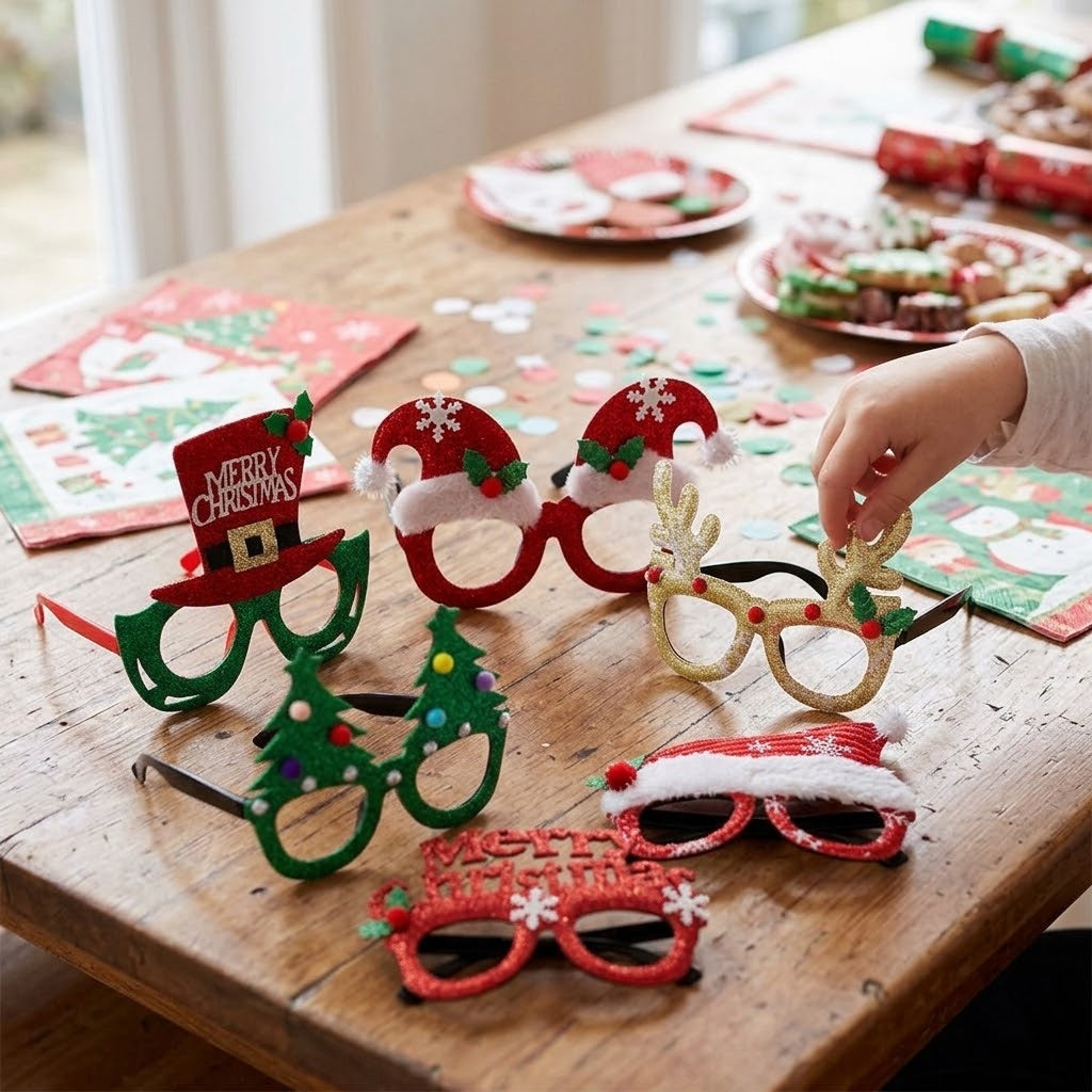 Christmas Novelty Glasses Fancy Dress Accessory - lifestyle photo