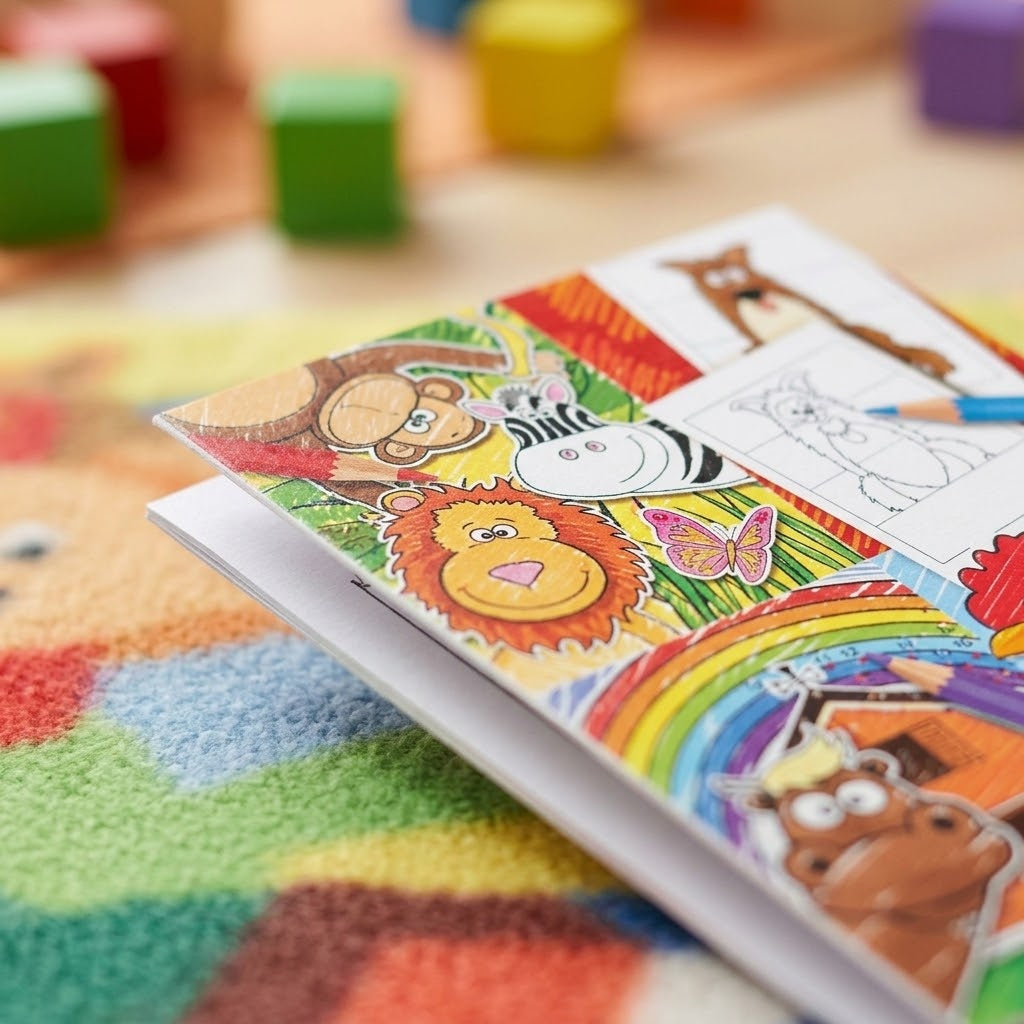 Colouring and Activity Book 16 Pages - close-up