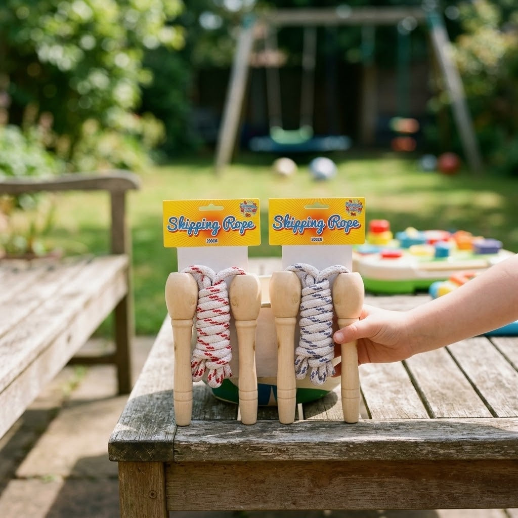 Skipping Rope with Wooden Handles 2 m - lifestyle photo